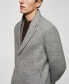 Men's Herringbone Pattern Wool Coat