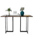 Фото #1 товара Metal Frame Wood Top Console Dining Table Rectangular Kitchen Table Steel frame