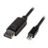Фото #1 товара Lindy Mini DP to DB cable - black - 1m - 1 m - Mini DisplayPort - DisplayPort - Male - Male - 2560 x 1600 pixels