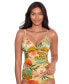 Women's Printed Surplice Tankini Top