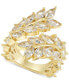 ფოტო #1 პროდუქტის Gold-Tone Crystal Leaf Ring, Created for Macy's