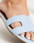 Фото #3 товара Dune London Wide Fit loopy slip on flat sandals in ice blue