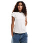 Фото #3 товара Weekday Milly super soft slim fit t-shirt in white