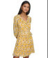 Women's Floral-Print Belted A-Line Dress