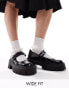 RAID Wide Fit Imani chunky mary janes in black patent