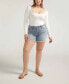 Фото #1 товара Plus Size Suki Mid Rise Curvy Fit Shorts