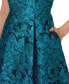 Women's Pleated Jacquard Midi Dress