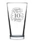 Фото #1 товара Бокал для пива на 10-летие Bevvee Cheers to 10 Years, 16 унций