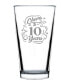 Фото #1 товара Cheers to 10 Years 10th Anniversary Gifts Pint Glass, 16 oz