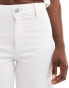 Mango wide leg jeans in off white