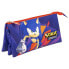 Фото #2 товара Пенал школьный Sonic Тройной Фиолетовый 22,5 x 2 x 11,5 см