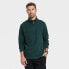 Фото #1 товара Men's Quarter-Zip Sweatshirt - Goodfellow & Co Dark Green M