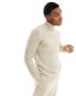 Фото #2 товара Only & Sons roll neck textured jumper in beige