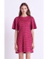 Фото #1 товара Women's Tiered Jersey Mini Dress With Embroidery