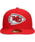 Фото #3 товара Men's Red Kansas City Chiefs Super Bowl IV Citrus Pop 59FIFTY Fitted Hat