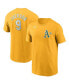 Фото #1 товара Men's Reggie Jackson Gold Distressed Oakland Athletics Cooperstown Collection Name and Number T-shirt