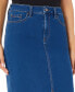 ფოტო #3 პროდუქტის Petite Lexington Denim Front-Slit Midi Skirt