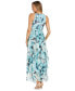 Фото #2 товара Petite Floral-Print Halter Maxi Dress