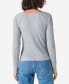 ფოტო #2 პროდუქტის Rib-Knit Cloud Henley Top