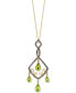 Фото #1 товара Le Vian green Apple Peridot (7-1/3 ct. t.w.), Chocolate Diamonds (5/8 ct. t.w) & Vanilla Diamonds (1/20 ct. t.w.) Pendant Necklace in 14k Yellow Gold, 18"