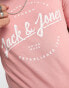 Фото #3 товара Jack & Jones logo t-shirt in pink