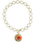 Patricia Nash gold-Tone Flower-Print Leather 21" Pendant Necklace Egyptian Gold - фото #1