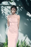 Фото #1 товара Трикотажное платье с деталью из контрастной полупрозрачной ткани ZARA