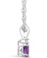 ფოტო #3 პროდუქტის Amethyst (1/2 ct. t.w.) and Diamond Accent Pendant Necklace in 14K Yellow Gold or 14K White Gold