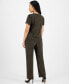 ფოტო #4 პროდუქტის Petite Pull-On Wide-Leg Knit Pants