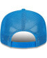 Бейсболка-тракер New Era мужская Powder Blue Los Angeles Chargers Stacked Trucker 9FIFTY Snapback Hat Голубой - фото #4