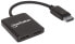 Фото #6 товара Разветвитель DisplayPort 1.2 на 2 порта с функцией MST - 4K@30Hz - питание через USB-A - функция видеостены - черный - гарантия 3 года - упаковка блистер - DisplayPort - 2x DisplayPort - 3840 x 2160 пикселей - черный - пластик - 4K Ultra HD - Manhattan