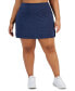Фото #1 товара Plus Size Active Solid Pull-On Skort, Created for Macy's