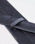 My Accessories plain tie in black satin