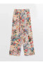 Фото #13 товара LCWAIKIKI Classic Beli Lastikli Çiçekli Geniş Paça Kadın Pantolon