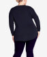 Фото #2 товара Plus Size Carina Cable Knit Round Neck Sweater