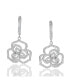 Фото #1 товара Suzy Levian Sterling Silver Cubic Zirconia Open Wild Flower Dangle Earrings