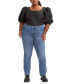 Фото #4 товара Trendy Plus Size 314 Mid-Rise Shaping Straight-Leg Jeans