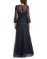 Фото #2 товара Teri Jon By Rickie Freeman Beaded Tulle Gown Women's