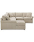 Фото #15 товара Wrenley 138" 5-Pc. Fabric Modular Sleeper Chaise Sectional Sofa, Created for Macy's