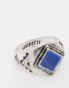 Classics 77 tikal blue stone signet ring in silver