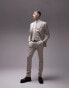 Фото #2 товара Topman super skinny herringbone texture suit trousers in stone