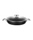 ProIQ 4.25 qt, 4.0 L, 12.5", 32cm Covered Dutch Oven Induction Suitable Nonstick Frypan, Black