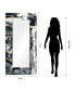 Фото #8 товара 'Ebony' Rectangular On Free Floating Printed Tempered Art Glass Beveled Mirror, 72" x 36"