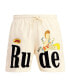 Men's Cream Beavis and Butt-Head Rude Woven Shorts