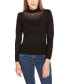 Фото #1 товара Women's Sequin Embellished Mock Neck Sweater