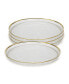 Фото #1 товара Pebbled Glass Charger Plates Raised Rim with Border, Set of 4