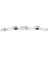 Black Sapphire Open Link Bracelet (8-1/10 ct. t.w.) in Sterling Silver