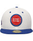 Фото #3 товара Men's White/Blue Detroit Pistons Throwback 2Tone 59FIFTY Fitted Hat