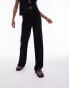 Фото #2 товара Topshop knitted co-ord straight leg trouser in black