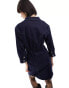 Only denim button down dress in dark blue